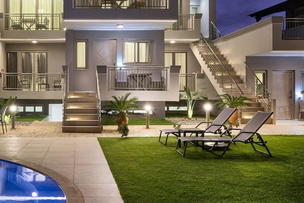 Superior Family Apartment W/Pool Dining Area Stavromenos Bagian luar foto